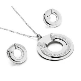 Komplet Naszyjnik i Kolczyki Stal Szlachetna