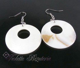 Rodowane kolczyki z masy perłowej E2335