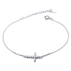 Bransoletka Srebrna Krzyżyk z Cyrkoniami