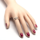 Szeroki Złoty Pierścionek Wysadzany Brylantami