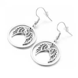 Kolczyki Skrzydła w Kole Stal Szlachetna