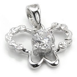 Srebrna Zawieszka Motyl z Cyrkonią