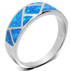 Srebrna Obrączka z Niebieskim Opalem