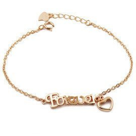 Różowo Złota Srebrna Bransoletka FOREVER