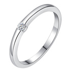 Srebrny Pierścionek z Diamentową Cyrkonią