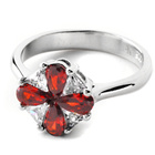 Srebrny Pierścionek z Czerwonymi Cyrkoniami