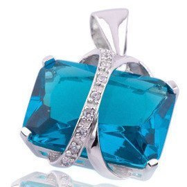 Srebrna Zawieszka Cyrkonia AQUA