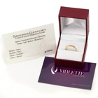 Złota Obrączka 375 z Diamentami Szlif Brylantowy