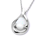 Srebrny Naszyjnik z Białym Opalem