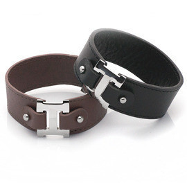 Szeroka Bransoletka ze Skóry Naturalnej