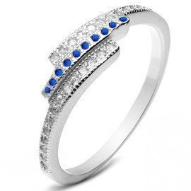 Pierścionek Srebrny z Szafirowymi Kamieniami