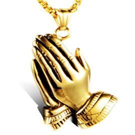 Złota Zawieszka Kształt Dłoni Stal Szlachetna