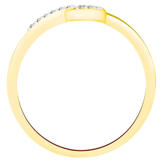 Złoty Pierścionek z Brylantami Zawijaniec