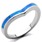 Srebrny Pierścionek z Niebieskim Opalem