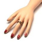 Obrączka Potrójna Trikolor Stal Szlachetna 