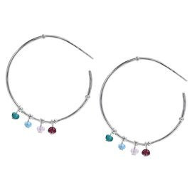 Srebrne Kolczyki Koła z Cyrkoniami