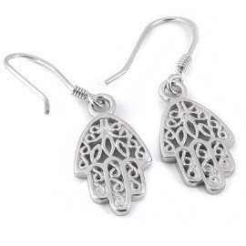 Kolczyki Srebrne Rączki Rodowane