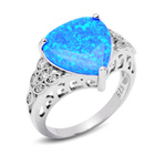 Srebrny Pierścionek z Opalem i Cyrkoniami