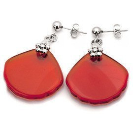 Kolczyki z Czerwonymi Kamieniami Stal Szlachetna