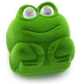 Pudełeczko na Pierścionek Kolczyki Zielona Żaba