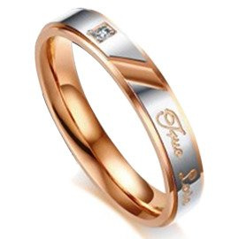 Obrączka ze Stali Szlachetnej z Cyrkoniami