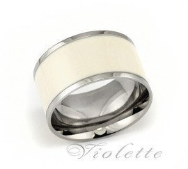 Obrączka Stal Szlachetna Kremowa nr.kat.5638