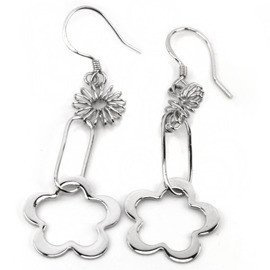 Srebrne Kolczyki Wiszące Chmurki