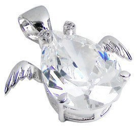 Srebrna Zawieszka z Białą Cyrkonią