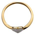 Pierścionek Złoty Serduszko Wysadzane Brylantami