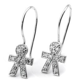 Kolczyki Srebrne Dziecko z Białymi Cyrkoniami 2324