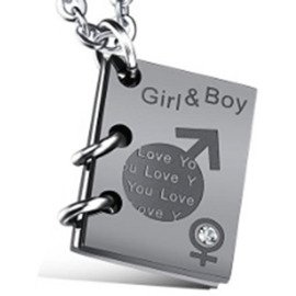 Naszyjnik Księga Dla Zakochanych Stal Szlachetna