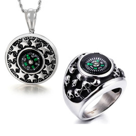 Komplet ze Stali Szlachetnej z Kompasem