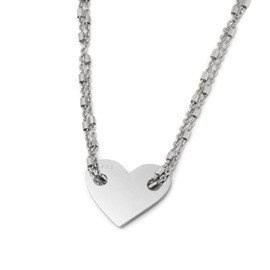 Srebrny Naszyjnik  z Sercem Celebrytka