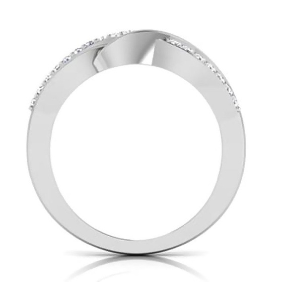 Pierścionek z Białego Złota 585 z Brylantami