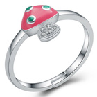 Srebrny Pierścionek Muchomor Regulacja Rozmiaru