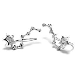 Srebrne Kolczyki Gwiazdki z Cyrkoniami