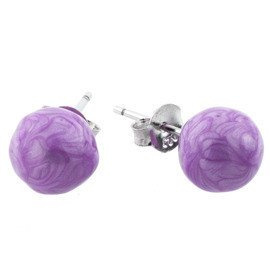 Kolczyki Srebrne z Fioletowymi Kamieniami