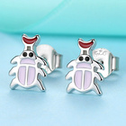 Srebrne Kolczyki Robaczek