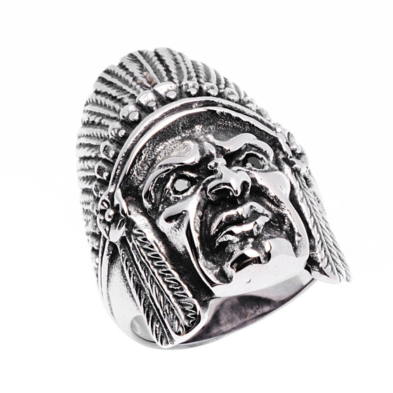 Sygnet Indianin Stal Szlachetna