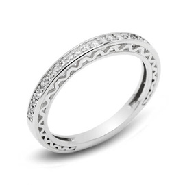 Srebrny Pierścionek Obrączka z Cyrkoniami