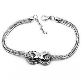 Bransoletka z Kokardką ze Stali Chirurgicznej