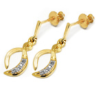 Złote Kolczyki Wysadzane Brylantami