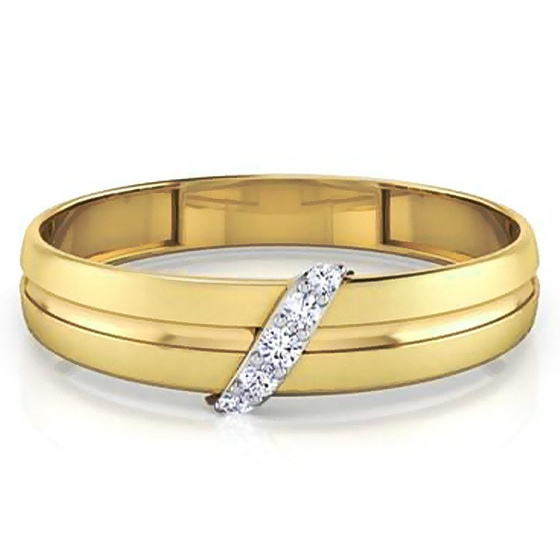 Złota Obrączka Ozdobiona Brylantami