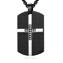 Zawieszka ze Stali Szlachetnej Krzyż z Cyrkoniami