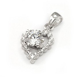 Srebrna Zawieszka z Białą Cyrkonią nr.5840