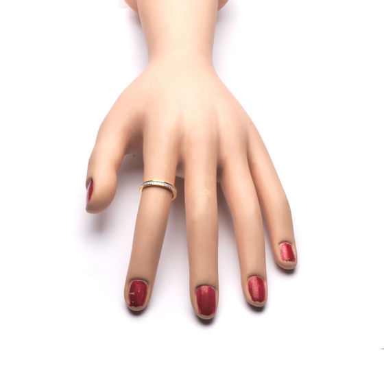 Srebrna Obrączka Pokryta Żółtym Złotem