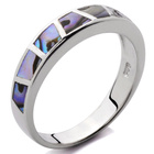 Srebrna Obrączka z Abalonem