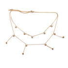 Złoty Naszyjnik z Cyrkoniami Stal Szlachetna