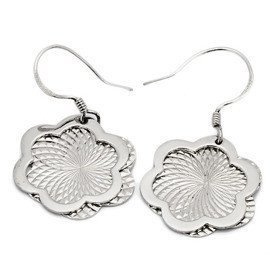 Kolczyki Srebrne Rodowane Nacinane