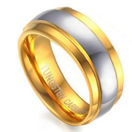 Złota Obrączka z Wolframu z Połyskiem